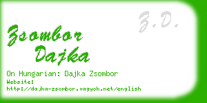 zsombor dajka business card